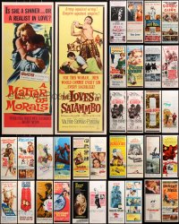 6m259 LOT OF 48 UNFOLDED INSERTS 1960s great images from a variety of different movies!