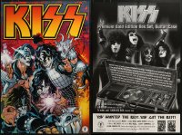 6m251 LOT OF 20 FOLDED 24X36 KISS COMIC BOOK ADVERTISING POSTERS 2002 great art of the rock band!