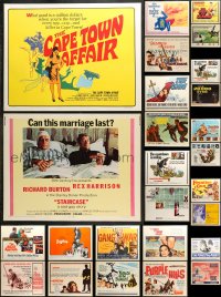 6m298 LOT OF 26 MOSTLY UNFOLDED HALF-SHEETS 1960s great images from a variety of different movies!