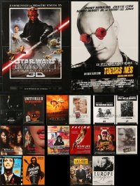 6m289 LOT OF 20 FORMERLY FOLDED 15X21 FRENCH POSTERS 1980s-2010s images from a variety of movies!