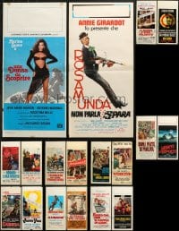 6m263 LOT OF 18 FORMERLY FOLDED ITALIAN LOCANDINAS 1960s-1980s images from a variety of movies!