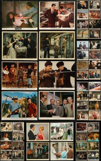 6m205 LOT OF 52 COLOR 8X10 STILLS 1960s great scenes from a variety of different movies!