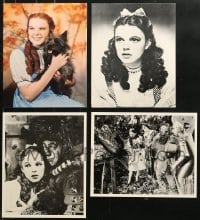 6m240 LOT OF 4 WIZARD OF OZ 8x10 POSTCARDS 1990s-2000s Judy Garland and her co-stars!