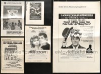 6m105 LOT OF 5 UNCUT PRESSBOOKS AND SUPPLEMENTS 1960s-1970s advertising a variety of movies!