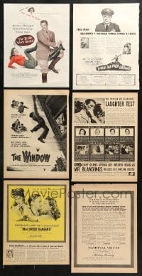 6m093 LOT OF 9 MAGAZINE ADS 1940s-1950s great advertising for a variety of different movies!