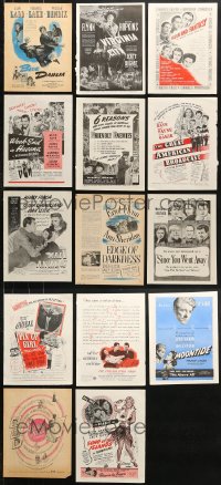 6m087 LOT OF 14 MAGAZINE ADS 1940s great advertising for a variety of different movies!