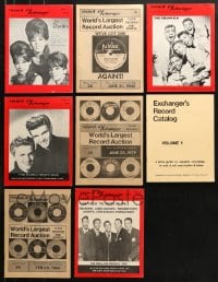 6m066 LOT OF 8 RECORD EXCHANGER MAGAZINES, AUCTION CATALOGS, AND PRICE GUIDE 1970s-1980s music!