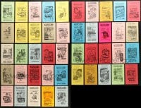 6m229 LOT OF 45 1970S 5.5X8.5 LOCAL THEATER MINI WINDOW CARDS 1970s from a variety of movies!