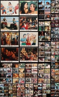 6m149 LOT OF 191 MINI LOBBY CARDS 1970s-1980s great scenes from a variety of different movies!