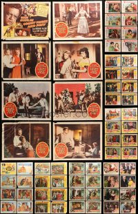 6m002 LOT OF 88 LOBBY CARDS 1950s complete sets from a variety of different movies!
