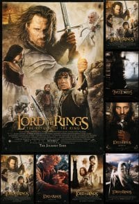6m391 LOT OF 9 UNFOLDED DOUBLE-SIDED 27X40 LORD OF THE RINGS ONE-SHEETS 2000s Peter Jackson!