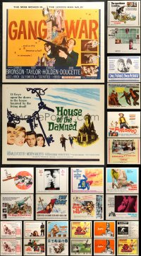 6m297 LOT OF 28 MOSTLY UNFOLDED HALF-SHEETS 1960s great images from a variety of different movies!