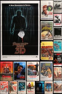 6m041 LOT OF 37 FOLDED ONE-SHEETS 1960s-1980s great images from a variety of different movies!