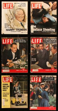 6m072 LOT OF 6 LIFE MAGAZINES 1950s-1970s filled with great images & articles!