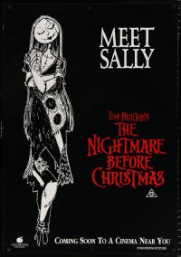 6p090 NIGHTMARE BEFORE CHRISTMAS advance Aust 1sh 1994 Tim Burton, Disney, meet Sally!