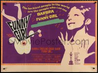 6p255 FUNNY GIRL awards British quad 1969 Barbra Streisand as Fanny Brice in The Queen of the Swans!