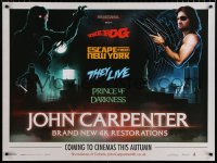 6p258 JOHN CARPENTER 4K RESTORATIONS advance British quad 2018 Fog, Escape from New York, They Live!