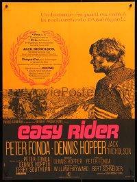 6p778 EASY RIDER French 23x31 R1980s Peter Fonda, motorcycle biker classic directed by Dennis Hopper