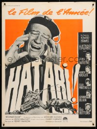 6p797 HATARI French 24x32 1962 Howard Hawks, great images of John Wayne in Africa!