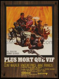 6p825 MORE DEAD THAN ALIVE French 23x30 1970 Clint Walker, Vincent Price & Anne Francis!