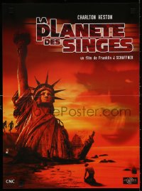 6p958 PLANET OF THE APES French 16x21 R1990s Charlton Heston, classic sci-fi, Statue of Libery!