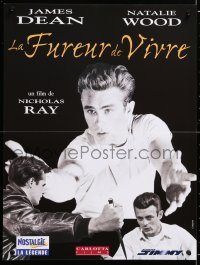 6p964 REBEL WITHOUT A CAUSE French 16x21 R1990s Nicholas Ray, James Dean, bad boy from a good family!