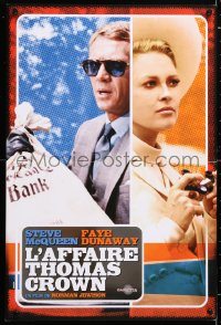 6p980 THOMAS CROWN AFFAIR French 16x24 R2000s different image of Steve McQueen & sexy Faye Dunaway!