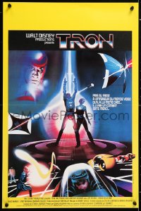 6p987 TRON French 16x24 1982 Walt Disney sci-fi, Jeff Bridges in a computer, cool special effects!