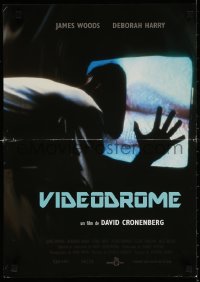 6p994 VIDEODROME French 17x23 R2014 David Cronenberg, James Woods sticking his head into TV!