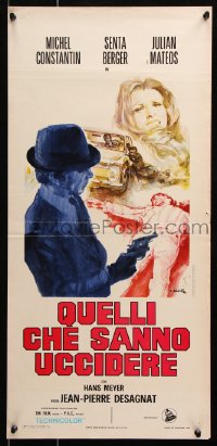 6p693 LES ETRANGERS Italian locandina 1969 Senta Berger, Ciriello art of man with gun, cast!