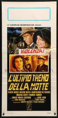 6p703 NEW HOUSE ON THE LEFT Italian locandina 1975 Lado's L'Ultimo treno dell notte, Ezio Tarantelli art!
