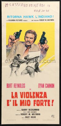 6p717 SHAMUS Italian locandina 1973 private detective Burt Reynolds is a pro that never misses!
