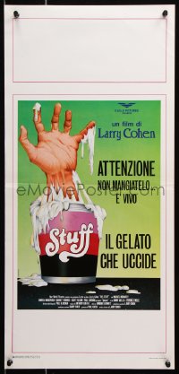 6p724 STUFF Italian locandina 1987 Larry Cohen, it's a deadly destructive living organism!