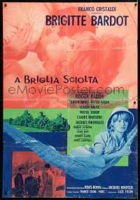 6p636 ONLY FOR LOVE Italian 27x38 pbusta 1961 four different images of sexy Brigitte Bardot!
