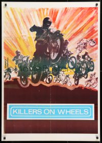 6p152 KILLERS ON WHEELS Lebanese 1975 kung fu bikers, wacky completely different moto cross art!
