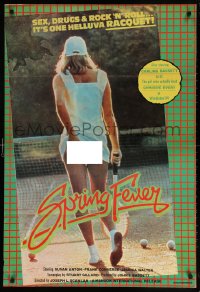 6p162 SPRING FEVER Lebanese 1984 Canadian beach comedy, sexy on court image of Tennis Girl!