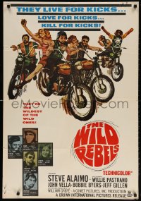 6p170 WILD REBELS Lebanese 1967 savage bad bikers who live, love, & kill for kicks!