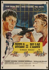 6p129 DIRTY DINGUS MAGEE Spanish 1971 different art of Frank Sinatra & Carey by wanted poster!