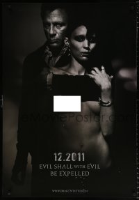 6p026 GIRL WITH THE DRAGON TATTOO teaser Swiss 2011 Craig, Rooney Mara in title role, uncensored!
