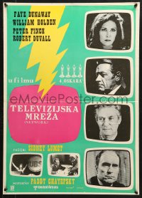 6p435 NETWORK Yugoslavian 20x27 1977 written by Paddy Cheyefsky, William Holden, Sidney Lumet!