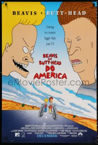 6r545 BEAVIS & BUTT-HEAD DO AMERICA int'l advance 1sh 1996 Mike Judge MTV delinquent cartoon!