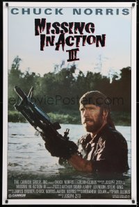 6r558 BRADDOCK: MISSING IN ACTION III int'l 1sh 1988 great image of Chuck Norris w/ M-60 machine gun