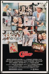 6r578 CHAMP 1sh 1979 great montage of images of Jon Voight, Ricky Schroder, Faye Dunaway!