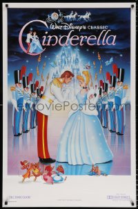 6r580 CINDERELLA int'l 1sh R1987 Walt Disney classic romantic musical fantasy cartoon!