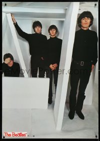 6r223 BEATLES 24x33 Japanese commercial poster 1960s John, Paul, George & Ringo, weird walls!