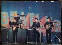 6r226 BEATLES 25x35 Japanese commercial poster 1975 John, Paul, George & Ringo, name in lights!