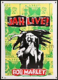 6r231 BOB MARLEY 25x36 English commercial poster 1990 art of the Jamaican reggae legend!