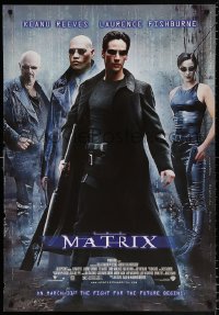6r258 MATRIX 27x39 French commercial poster 1999 Keanu Reeves, Moss, Fishburne, Wachowskis!