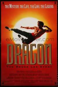 6r622 DRAGON: THE BRUCE LEE STORY DS 1sh 1993 Bruce Lee bio, cool image of Jason Scott Lee!