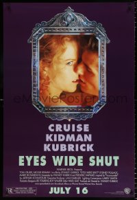 6r636 EYES WIDE SHUT advance DS 1sh 1999 Kubrick, Tom Cruise & Nicole Kidman reflected in mirror!